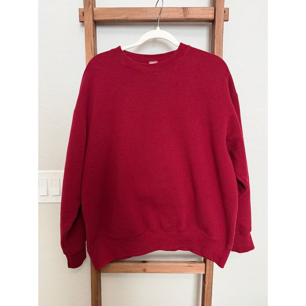 Fruit of the Loom- Dark Red Crewneck sweatshirt-size XL